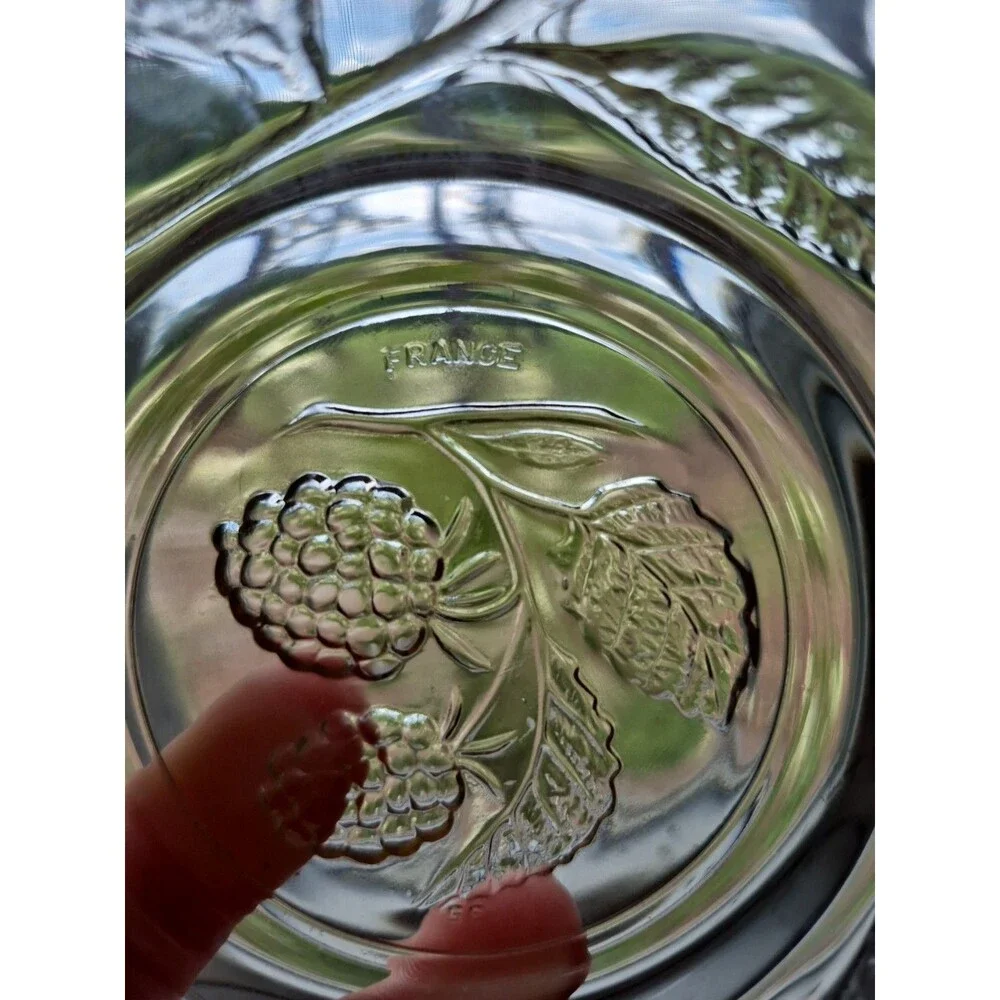 Arcopol Crystal Embossed Jam Bowl, Made In France 5